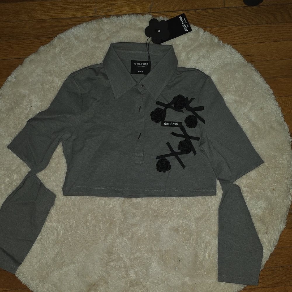 Arte Pura Grey Cropped Shirt